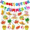 School's Out for Summer Banner Summer Party Decorations Include Hello Summer Banner and Hanging Swirls Last Day of School Decorations Pool Party Decorations